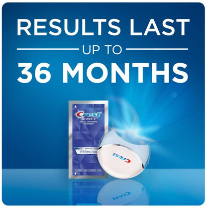 Crest 3D Whitestrips + LED Light – Teeth Whitening Kit, 1 Light + 10 Treatments, Each with 1 Upper/1Lower, 20 Strips – Crest 3DWhite Teeth Whitening Strips