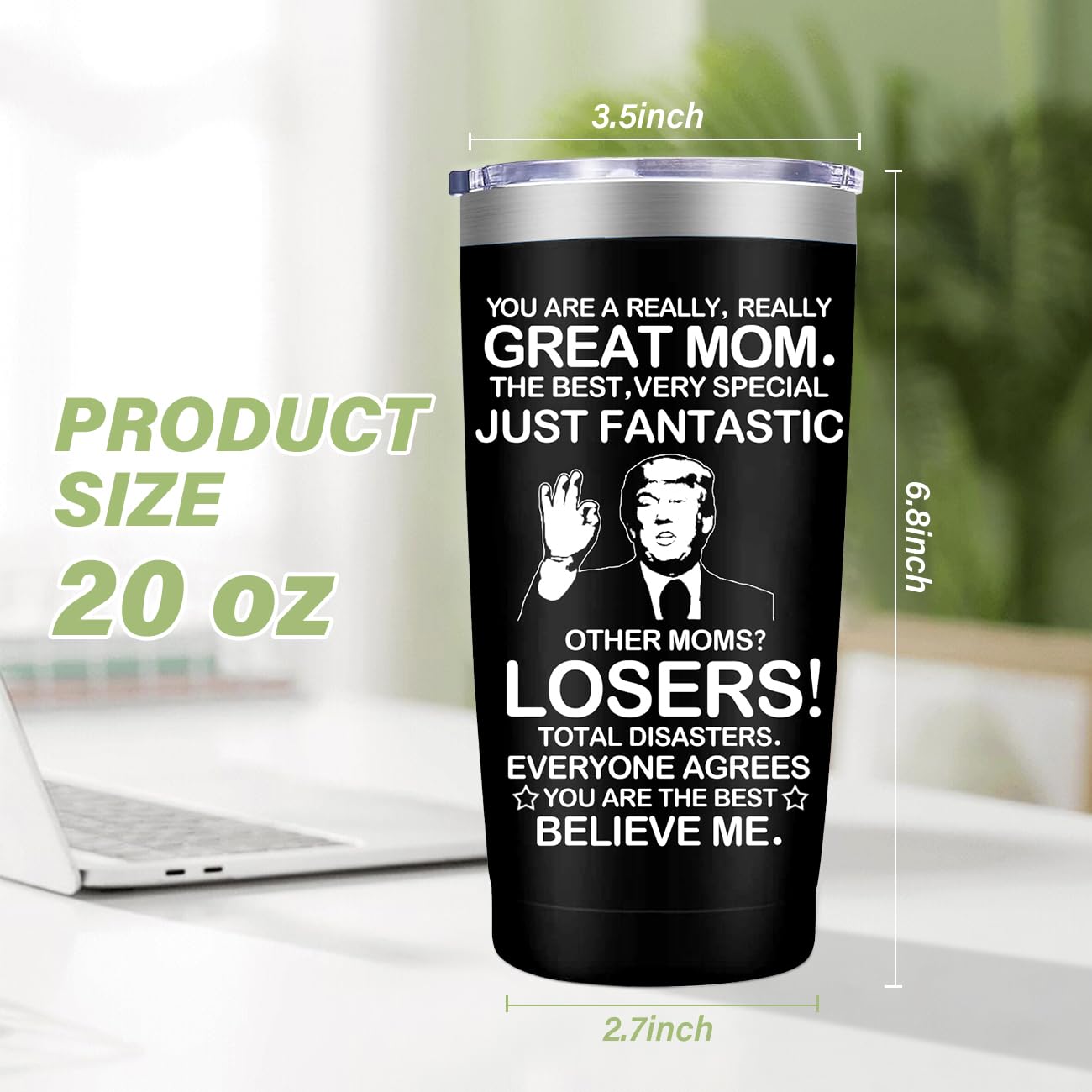 MFGNEH Gifts for Mom from Daughter,Son,Christmas Women Gifts,Birthday Gifts for Mom,New Mom,Grandma,Nana,Wife Women,Funny Mothers Day Mom Gifts,20oz Black Tumbler Mug