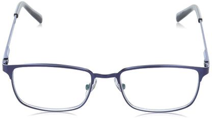 Foster Grant Men's Braydon Multifocus Rectangular Reading Glasses, Matte Navy Blue/Transparent, 54 mm + 2.75