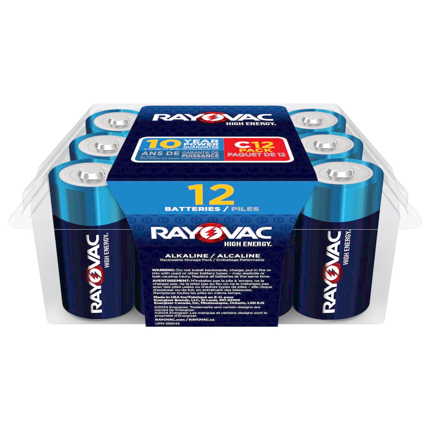 Rayovac C Batteries, C Cell Battery, 12 Count