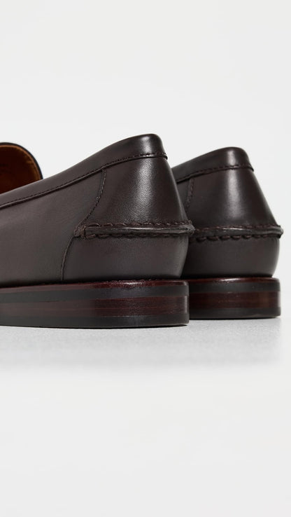 POLO RALPH LAUREN Men's Plaid Penny Loafers, Dark Brown/Blackwatch, 11.5 Medium US