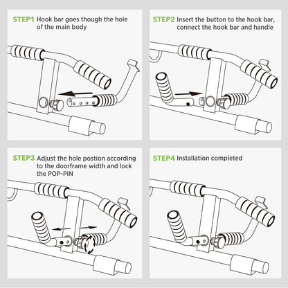 KAKICLAY 2025 Upgrade Multi-Grip Pull Up Bar with Smart Larger Hooks Technology - USA Original Patent, Designed, Shipped, Warranty