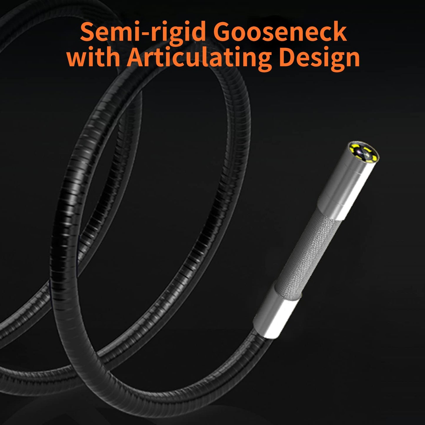 10FT Articulating Borescope, DXZtoz Inspection Camera with 0.33in Two-Way Steering Snake Camera, Waterproof 1080P Endoscope Camera with Light for Mechanics Electriction Wall Pipe Inspection
