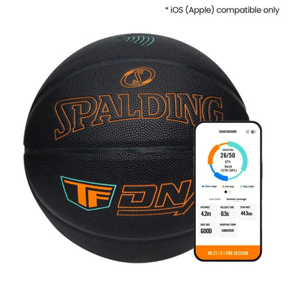 Spalding TF DNA Smart Basketball + 1 Yr App Subscription Bundle I iOS Compatible Only I All Surface Material