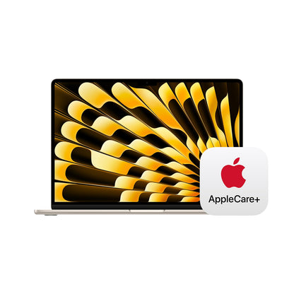 Apple 2025 MacBook Air 15-inch Laptop with M4 chip: Built for Apple Intelligence, 15.3-inch Liquid Retina Display, 24GB Unified Memory, 512GB SSD Storage, Touch ID; Starlight with AppleCare+ (3 Years)