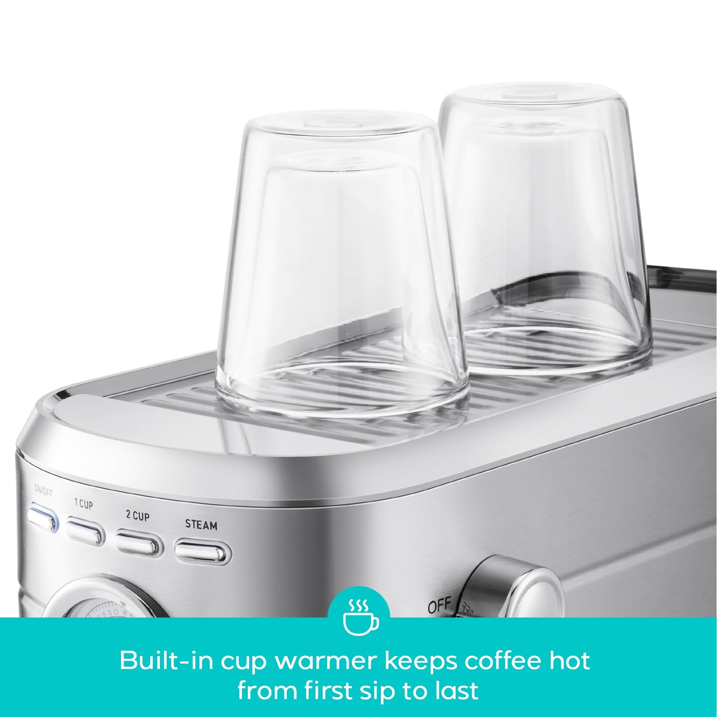 CASABREWS CM5418 Espresso Machine 20 Bar, Compact Espresso Maker with Steam Milk Frother, Stainless Steel Coffee Machine with 34oz Removable Water Tank for Cappuccino, Gift for Women or Men, Silver