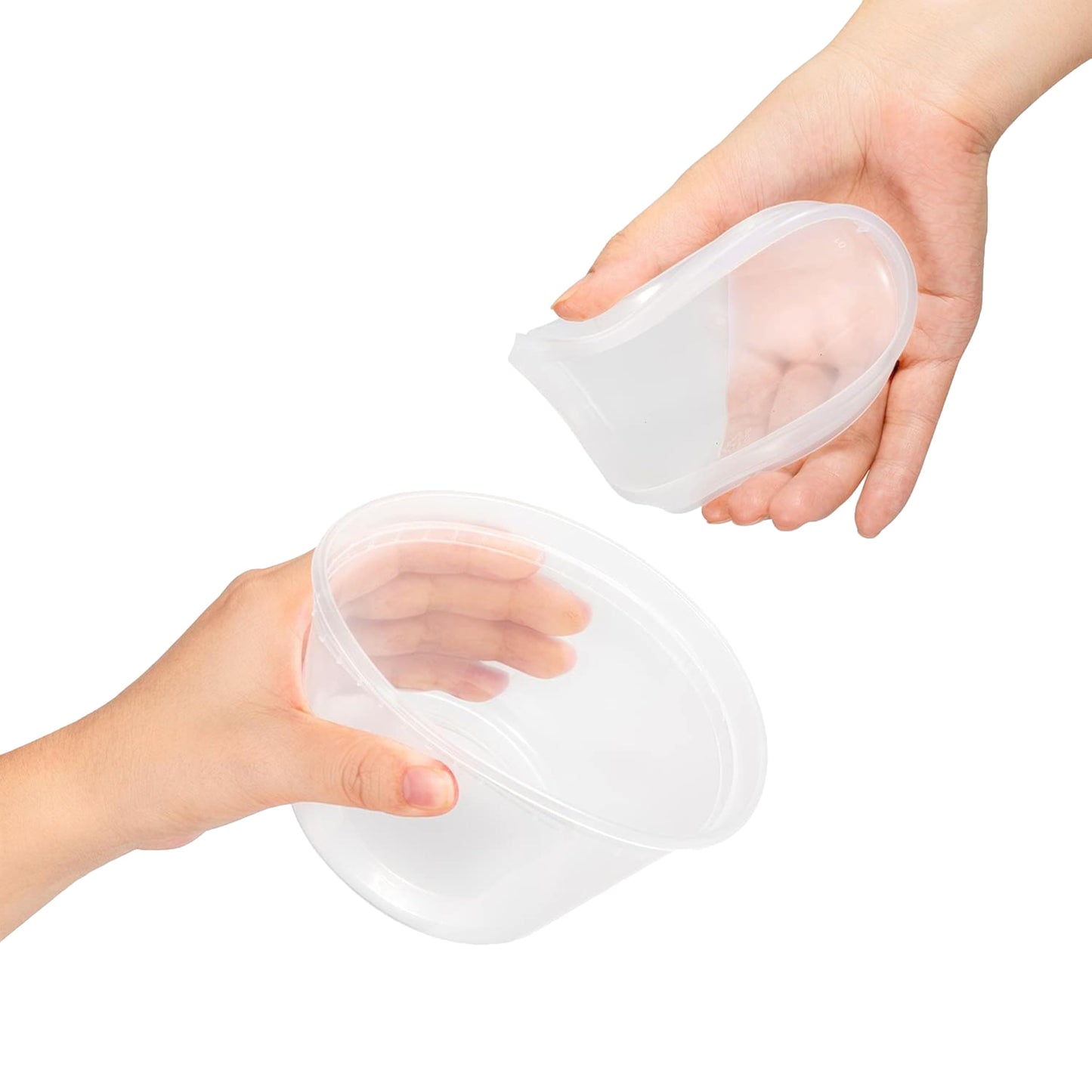 TashiBox 50 Sets 16 Oz Plastic Deli Containers with Lids - Food Storage Containers with Lids - Clear Airtight Meal Prep Containers, BPA Free, Stackable, Leakproof, Microwave and Freezer Safe