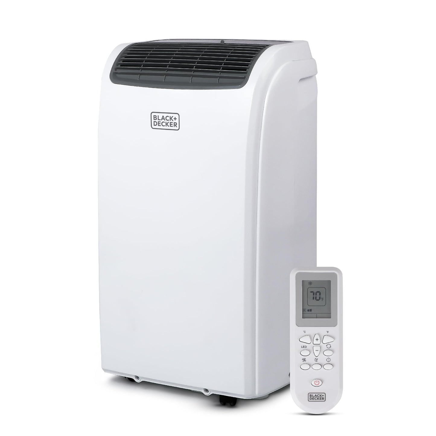 BLACK+DECKER Smart Portable Air Conditioner, 14,000 BTU for Rooms up to 700 Sq. Ft., Smart Portable AC with Follow Me Remote and Window Kit, BPACT14WT, White