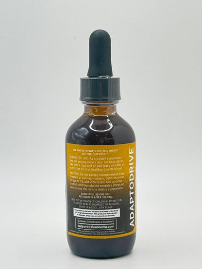 Clean Nutra Organic Maca Root Liquid Drops with Ashwagandha, Fenugreek, Beet Root and L-Arginine Liquid Multivitamin for Women and Men - Adapto Drive