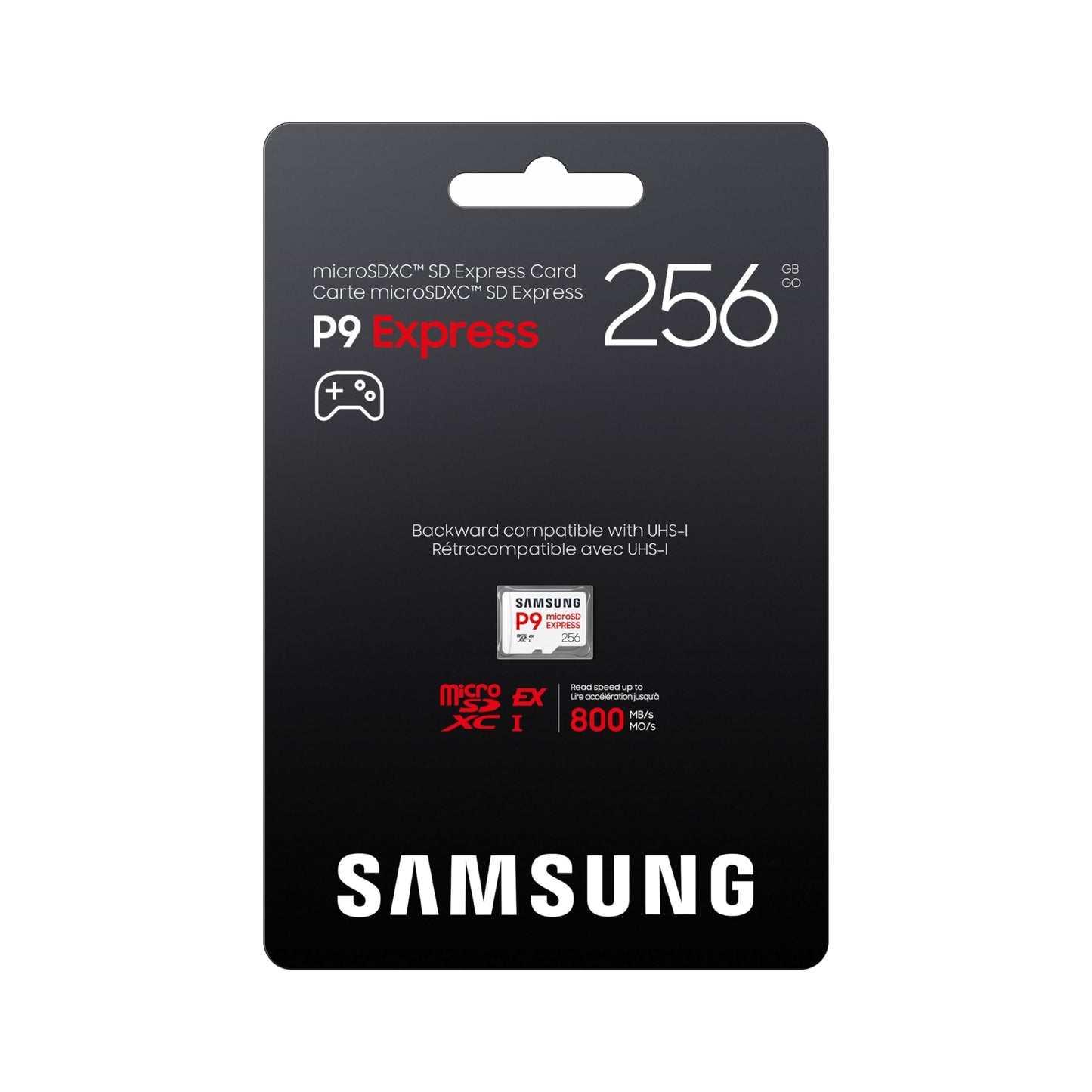 Samsung P9 Express microSD Express Card, 256GB microSDXC Memory Card, Up to 800 MB/s, for Nintendo-Switch ™ 2, (MB MK256T/AM)