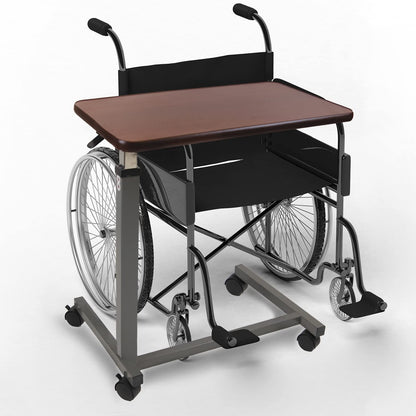 Vaunn Medical Adjustable Overbed Bedside Table With Wheels (Hospital and Home Use)