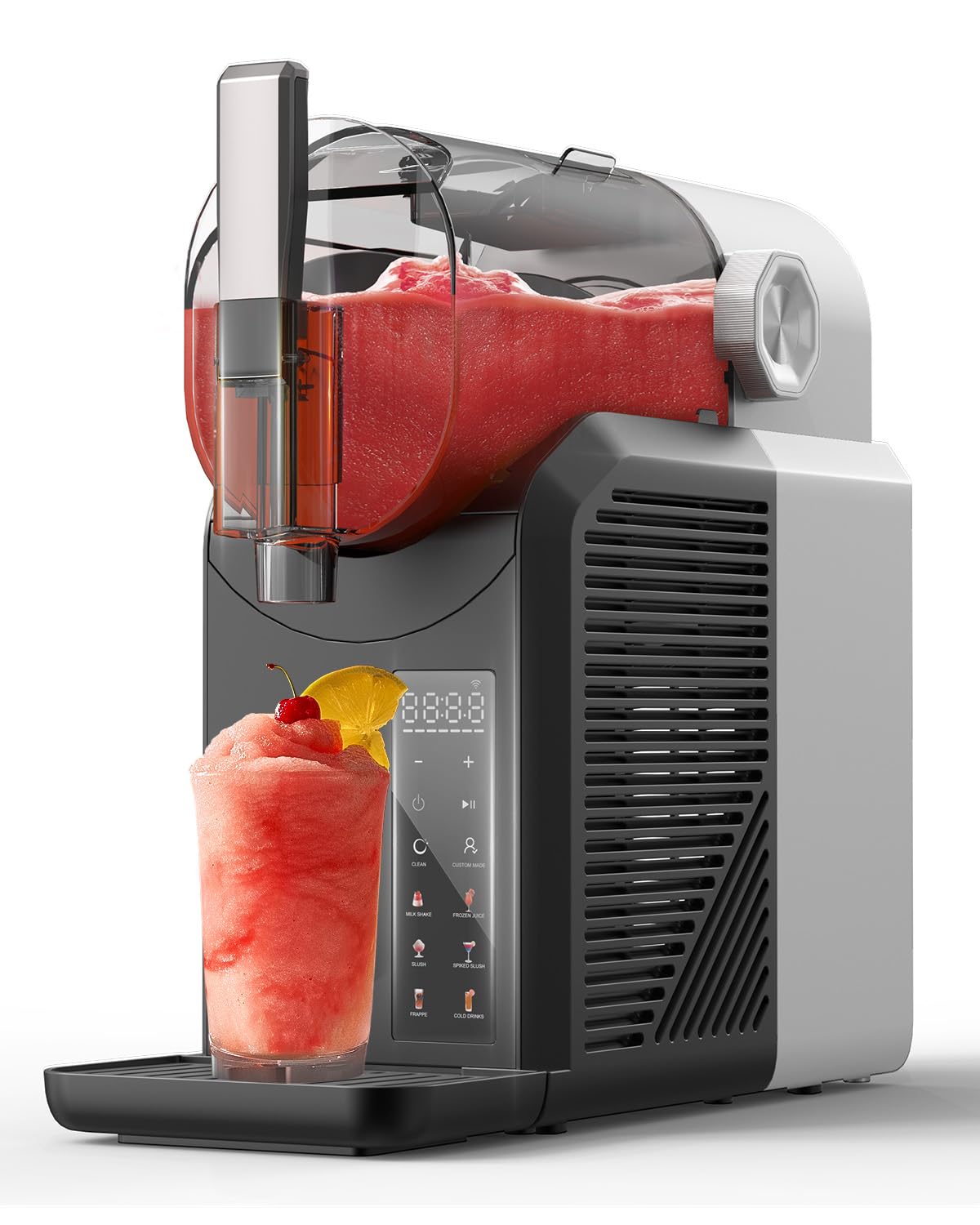 GreenEver Slushie Machine for Home: 15-60 Minutes Slushy Machine, Frozen Drink and Slushie Maker with 7 Preset Programs, 4 Hours Freshness, Slush, Milkshakes, Frozen Margaritas, Frappés, and More