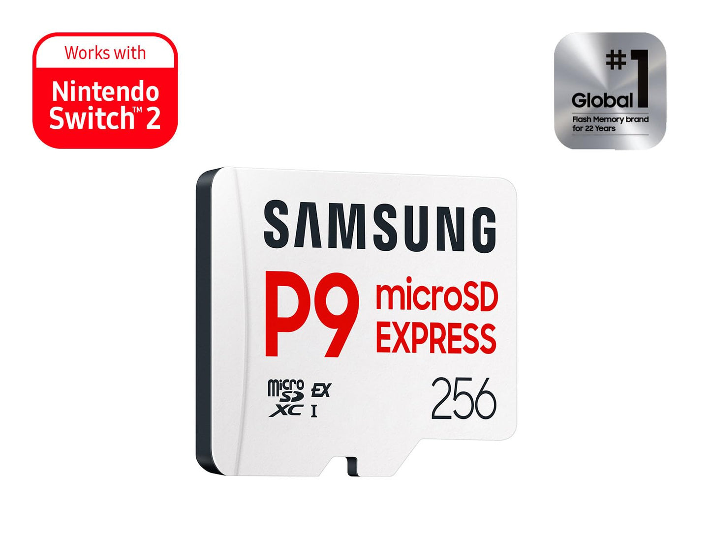 Samsung P9 Express microSD Express Card, 256GB microSDXC Memory Card, Up to 800 MB/s, for Nintendo-Switch ™ 2, (MB MK256T/AM)