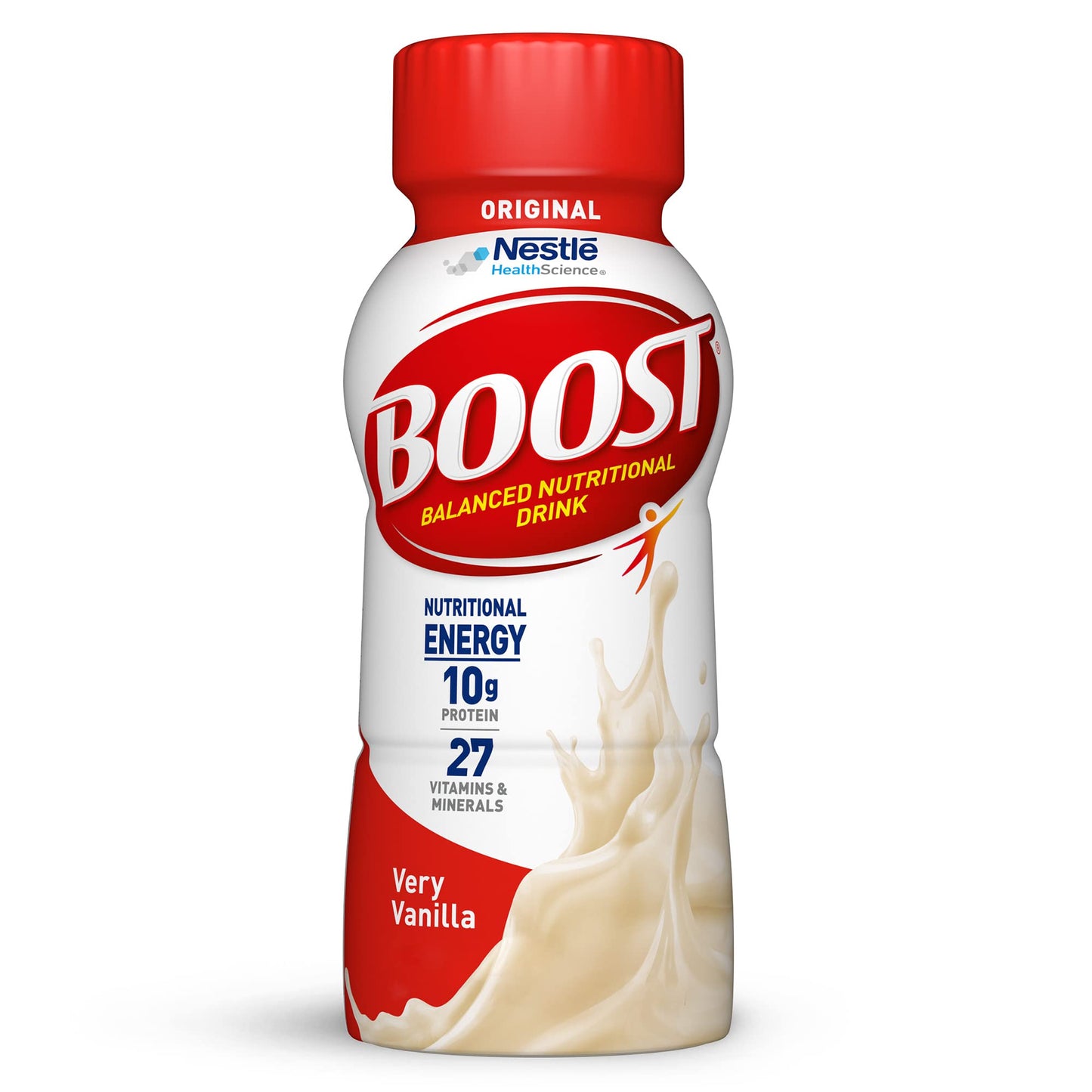 BOOST Original Ready to Drink Nutritional Drinks, Very Vanilla, 8 Fl Oz Bottles, Pack of 24