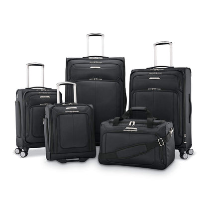 Samsonite Solyte DLX Softside Expandable Luggage with Spinner Wheels, Midnight Black, Carry-On 20-Inch