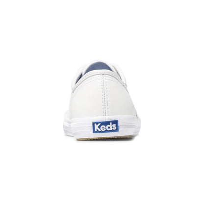 Keds Women's Champion Lace Up Sneaker, White Leather, 8 Wide