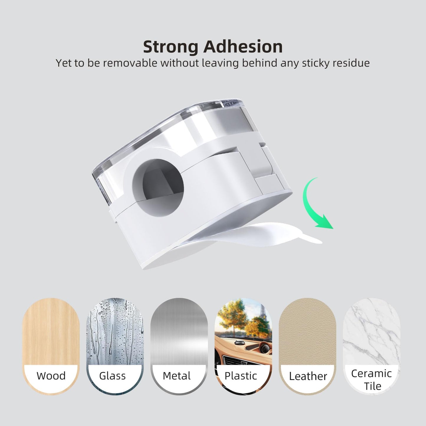 TIKIWIK Cord Holder, 6 Pack Magnetic Cable Clips, Strong Adhesive Cord Holder for Nightstand Desk Organizer Kitchen Appliances Car Wall Office Phone Wire Keeper, Clear White