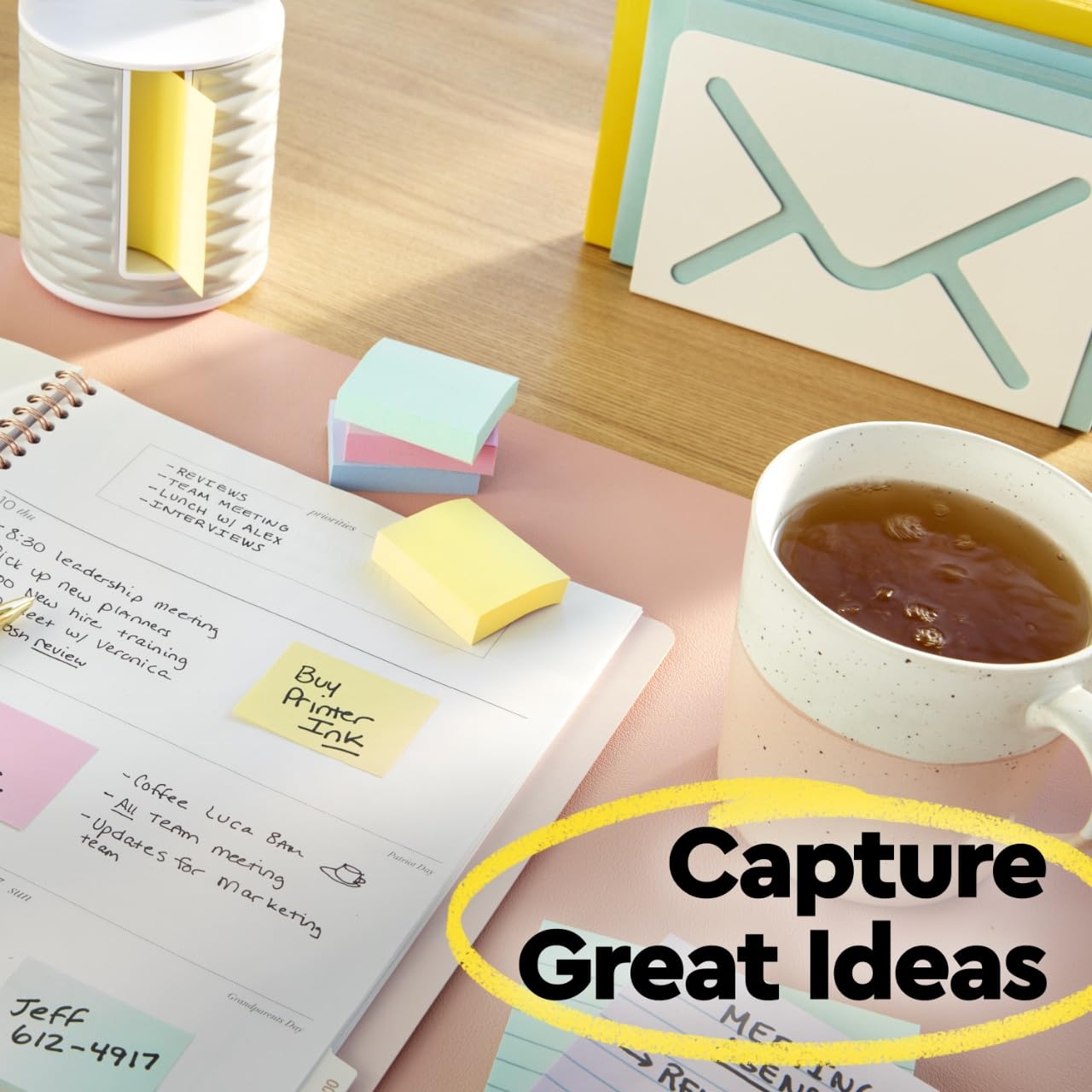 Post-it Notes, 3 in x 3 in, 18 Sticky Notes Pads, 100 Sheets per Pad, The Iconic Canary Yellow Note, Back to School Supplies and Oﬃce Products