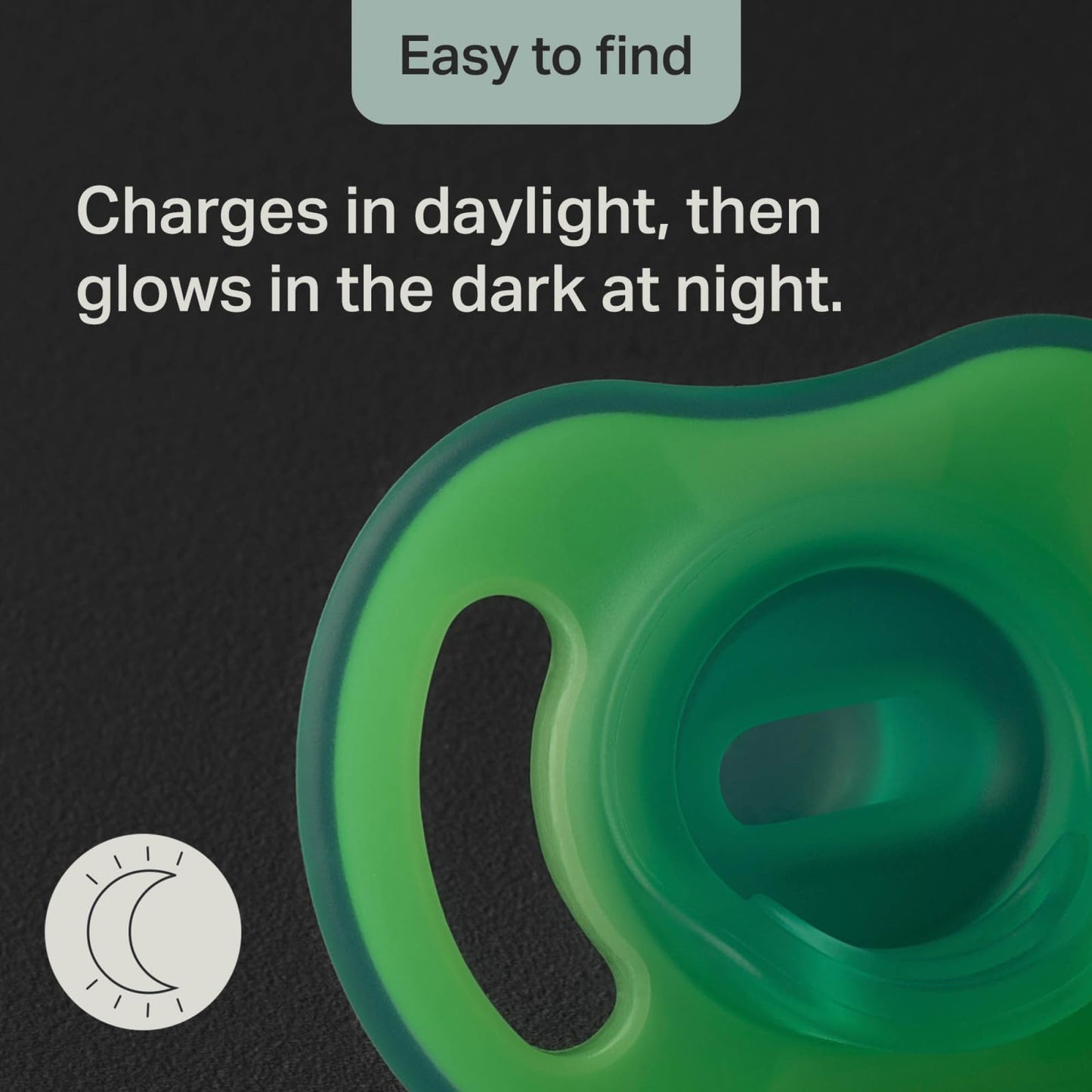 Tommee Tippee Stay Put Pacifier Set, Contains 2 Ultra-Light StayPut Glow in The Dark Pacifiers and 2 Ultra-Light StayPut Pacifiers, 6-18 Months, Colors May Vary, One-Piece Silicone Design, Pack of 4