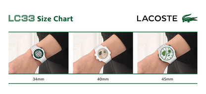 Lacoste LC33 Women's Analog Digital Watch, Silicone Strap, Contemporary, Sporty - Premium Fashion Timepiece - Gift for Her, 40mm