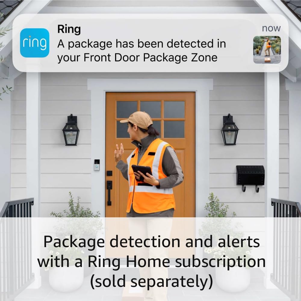 Ring Battery Doorbell with Ring Indoor Cam 2nd Gen (White)