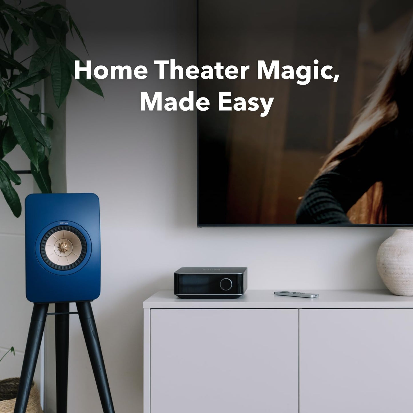 WiiM Amp Ultra with Voice Remote 2 | 100W Streaming Amplifier with Premium ESS ES9039Q2M DAC & Dual TI TPA3255 Amps | Built-in RoomFit EQ & Touchscreen | HDMI ARC, Optical, RCA Inputs | Space Gray