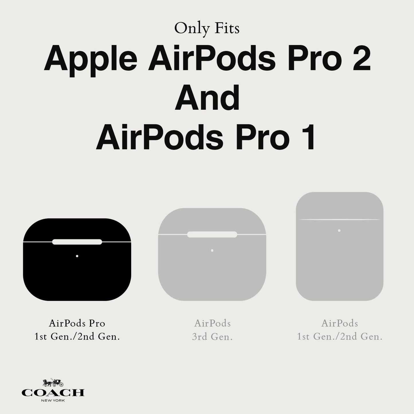 Coach Signature AirPods Pro Case - Compatible with AirPods Pro 2nd / 1st Generation - Signature Tan