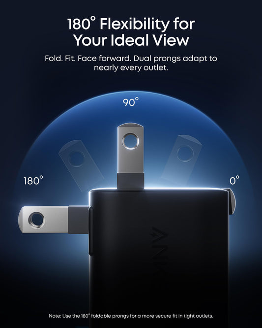 Anker Smart Display Charger,Anker Nano 45W Max GaN Fast Charging USB C Charger Block,180° Foldable Plug,Smart Recognition,Built-in Care Mode,for iPhone17/16/15(Non-Battery,One USB-C Port,No Cable)