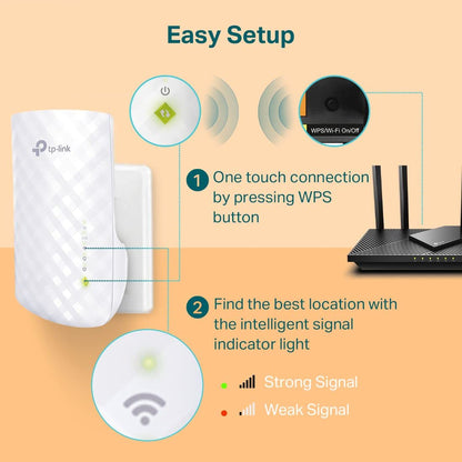 TP-Link WiFi Extender with Ethernet Port, Dual Band 5GHz/2.4GHz , Up to 44% More Bandwidth than Single Band, Covers Up to 1200 Sq.ft and 30 Devices, Signal Booster Amplifier Supports OneMesh (RE220)