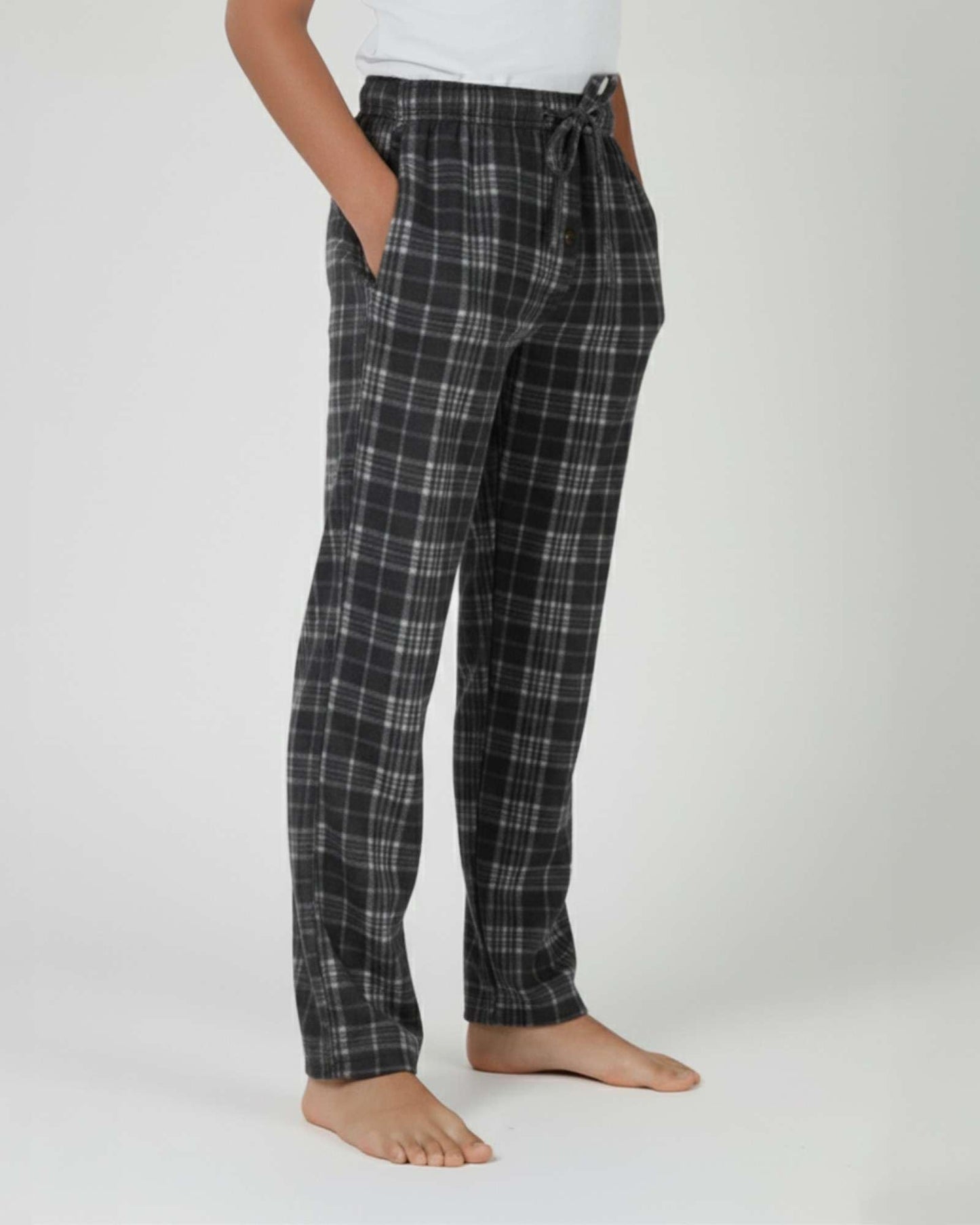 Real Essentials 3 Pack: Boys' Fleece Pajama Pants Soft PJ Bottoms for Kids Youth Teens Sleepwear,Set 8-L (12/14)