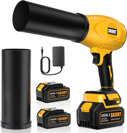 Leaf Blower Cordless with Battery and Charger, 500,000 RPM, Extended Nozzle, Lightweight Handheld Design,Blower for Patio Cleaning