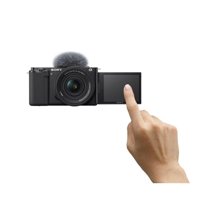 Sony Alpha ZV-E10 - APS-C Interchangeable Lens Mirrorless Vlog Camera Kit - Black, ZVE10KB