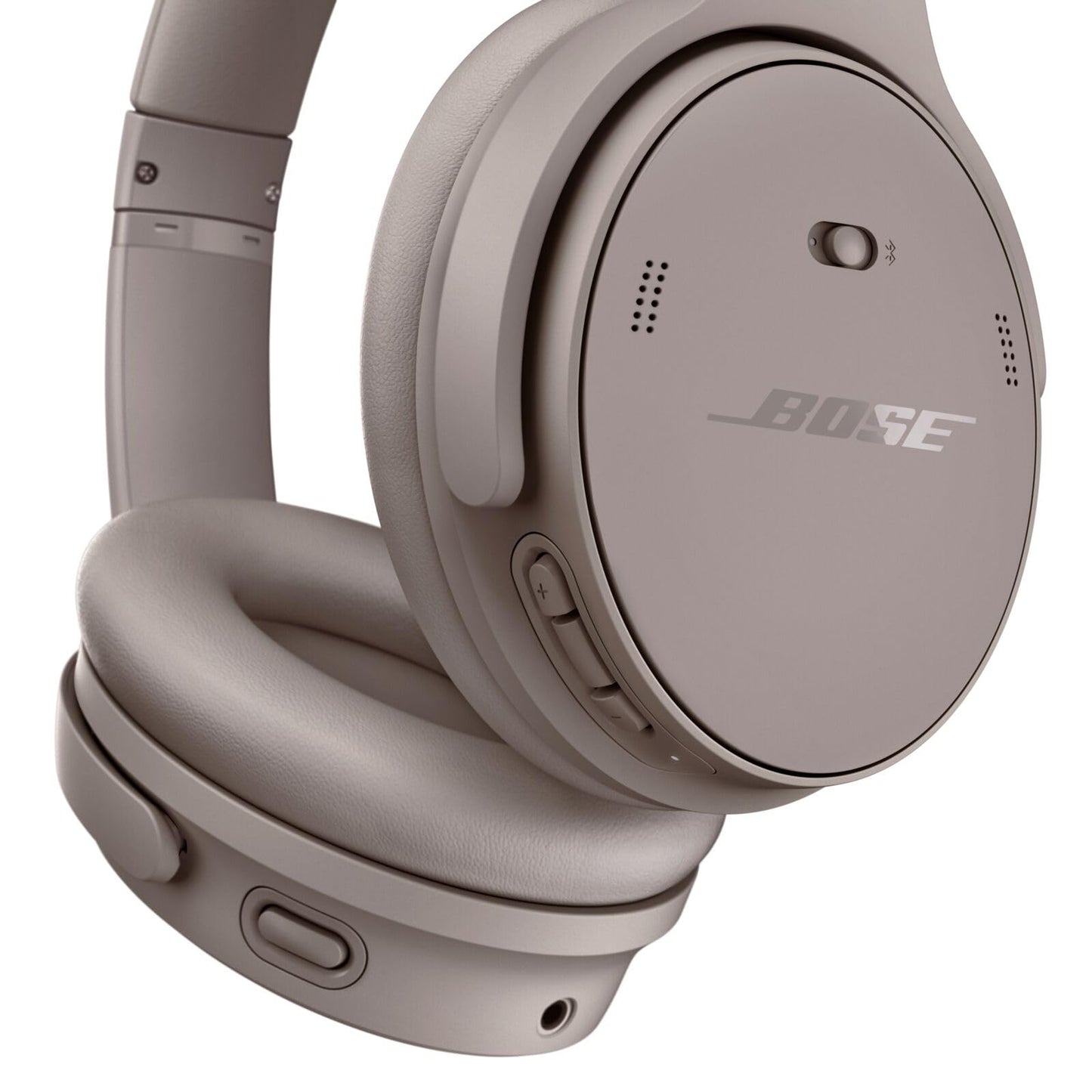 Bose QuietComfort Headphones - Wireless Bluetooth Headphones, Active Over Ear Noise Cancelling and Mic, USB-C Charging, Deep Bass, Up to 24 Hours of Playtime, Sandstone