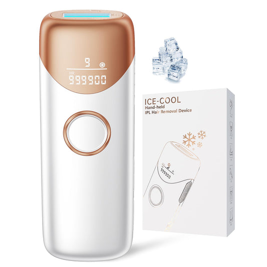 Laser Hair Removal Ubroo IPL Hair Removal Device with 5℃ Ice Cooling,Painless Laser Hair Removal for Women and Men,Full Body Use for Legs,Bikini,Armpits (Gold)