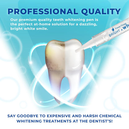 Venus Visage Award Winning Teeth Whitening Pen, 20+ Uses - Teeth whitening Kit Professionally formulated - Best Teeth whitening Gel Pen Teeth Whitener - Low Sensitivity (Mint) (0.07 Fl Oz (Pack of 2))