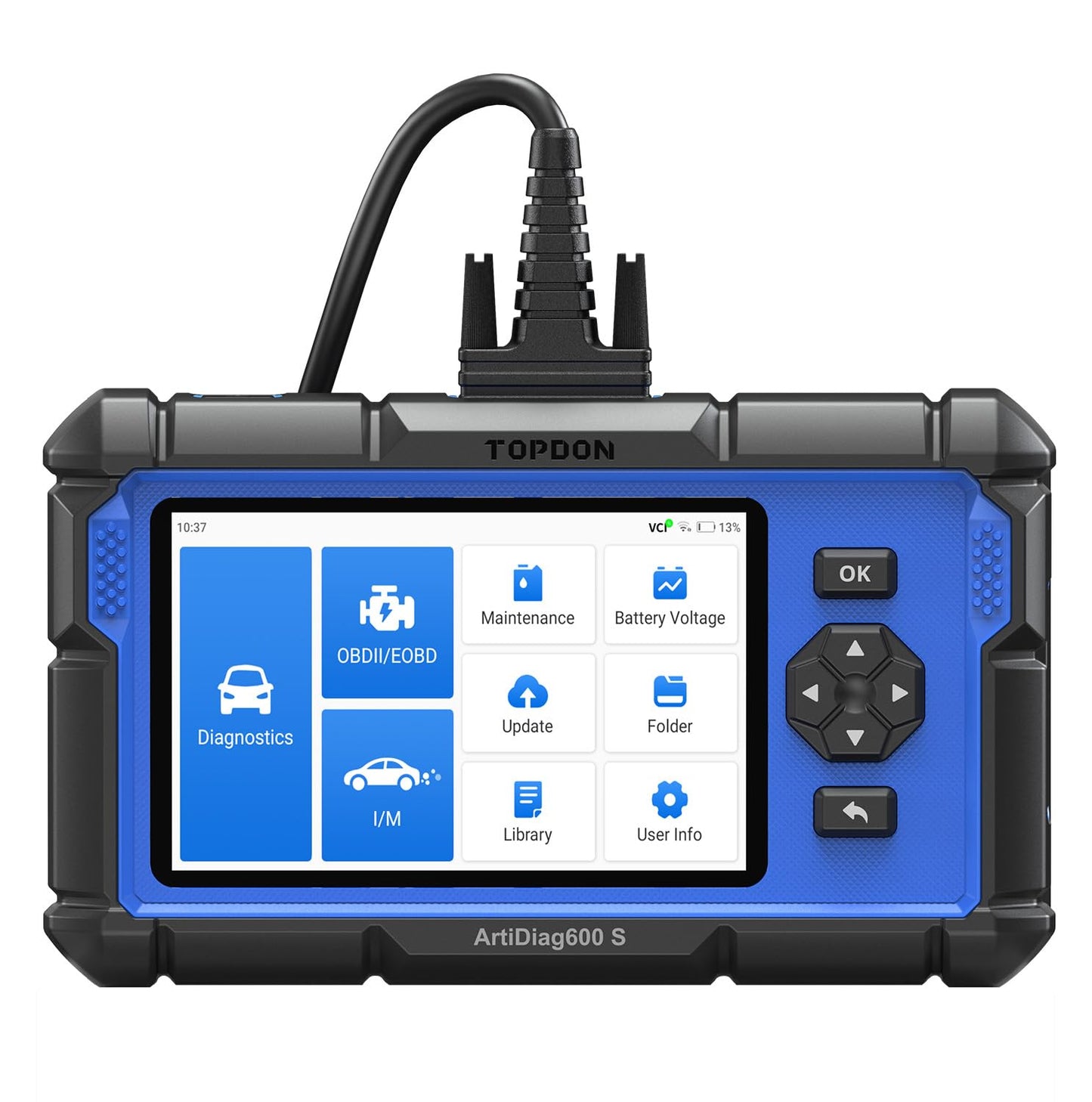 OBD2 Scanner TOPDON AD600S Scan Tool, Code Reader, Diagnostics Scanner for ABS/SRS/AT/Engine, 9 Reset Services, Oil/Brake/BMS/SAS/DPF/TPMS/ETS Reset/ABS Bleeding/Injector Coding, Free Lifetime Upgrade