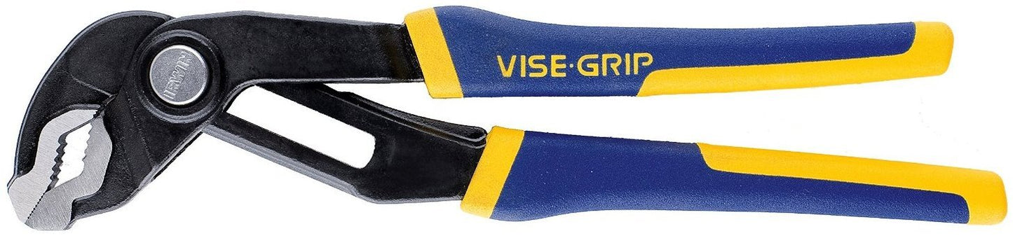 IRWIN VISE-GRIP Tools GrooveLock Pliers, V Jaw, 6-inch (4935351), Black, Blue Yellow, Silver, 6"