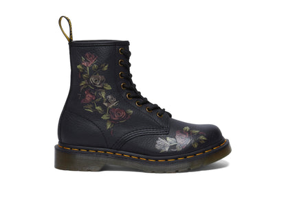 Dr. Martens Womens 1460 Leather Lace-Up Boots Decayed Roses 7 Medium