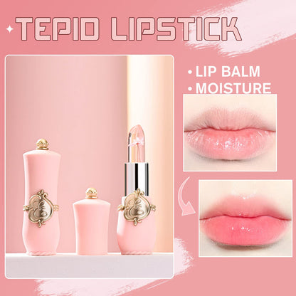 BestLand 6 Pcs/Set Flower Jelly Lipstick Set Temperature Change Moisturizer Long Lasting Nutritious Balm Magic Color Change Lip Gloss