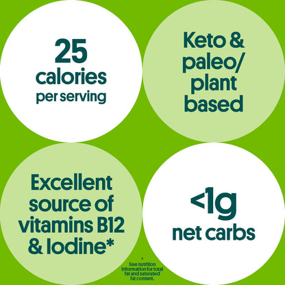Gimme Seaweed Organic Premium Roasted Seaweed Snacks, Sea Salt & Avocado Oil, 20 Count, Keto, Vegan, Gluten-Free, Great Source of Omega3s and Iodine, Healthy On-The-Go Snack for Kids and Adults