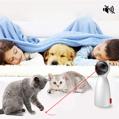 umosis Automatic Cat Laser Toy Interactive Cat Toys for Indoor Cats/Kitty/Dogs (White)