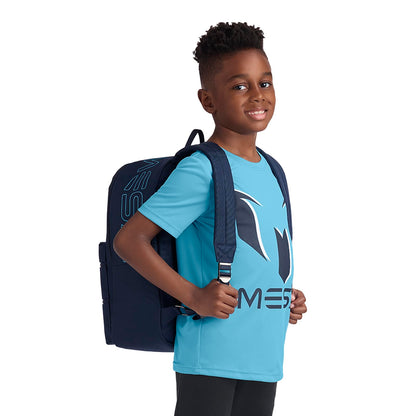 Messi Boys' Lifestyle Backpack Girls, Bookbag with Pockets & Adjustable Straps, Dark Blue, One Size