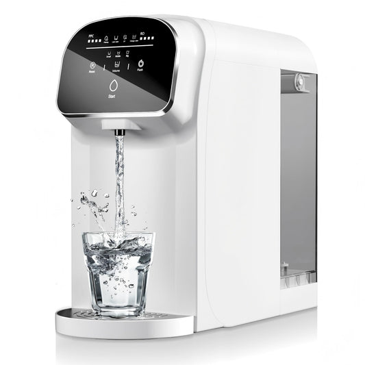 Countertop Reverse Osmosis System Water Filter with UV, 5:1 Pure to Drain, 5 Stage RO Water Filtration, Portable No Installation Water Purifier, Countertop Filtration for Home, Off-White
