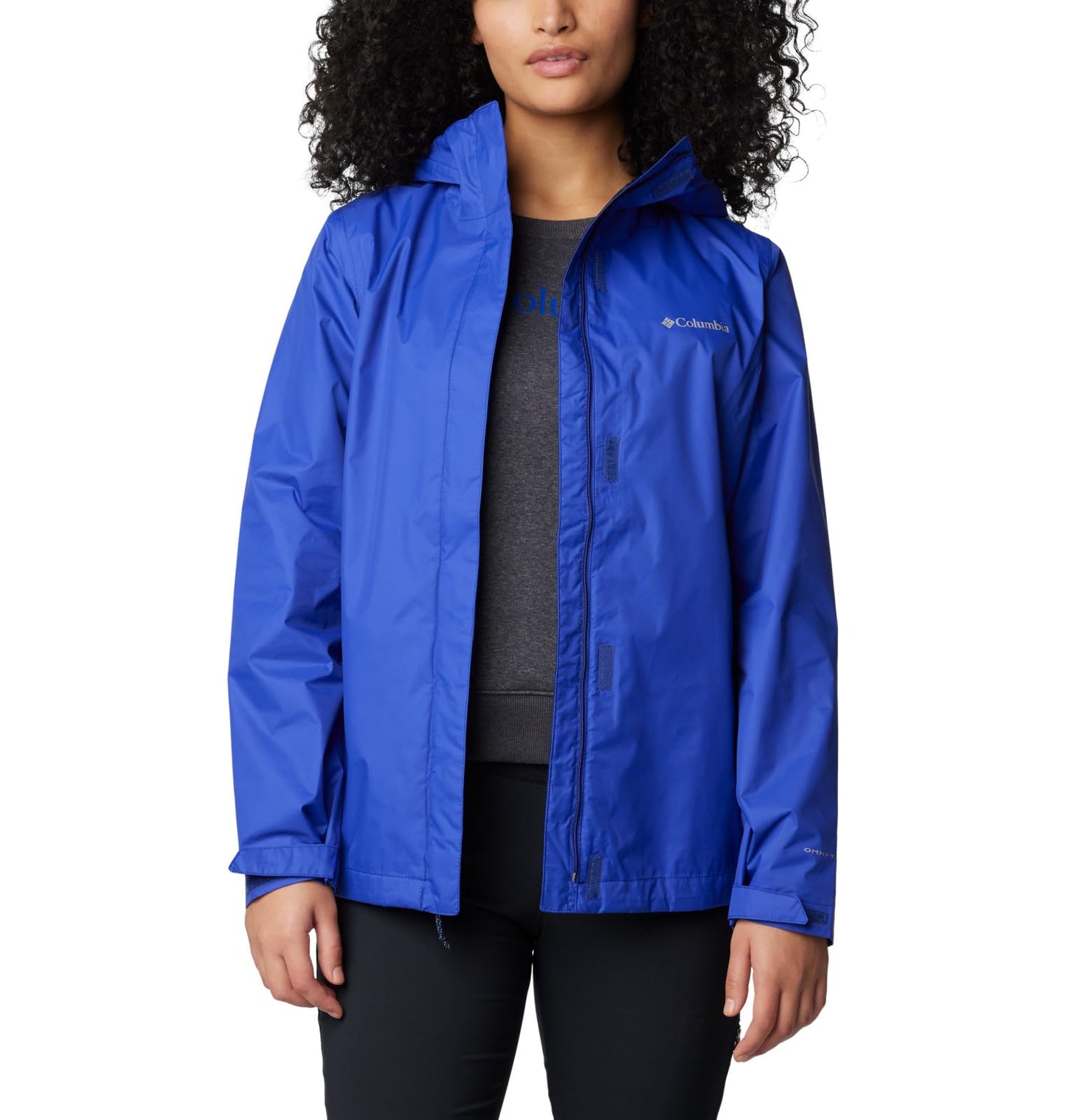 Columbia Women's Arcadia II Waterproof Rain Jacket, Clematis Blue, Large