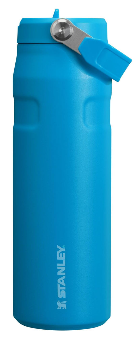 Stanley IceFlow Flip Straw 2.0 Water Bottle 24 OZ | Built-In Straw with Larger Opening | Lightweight & Leak-Resistant | Insulated Stainless Steel | BPA-Free | Azure