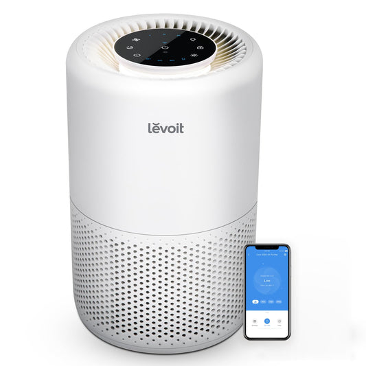 LEVOIT Air Purifier for Smart Home Bedroom, Smart WiFi Alexa Control, Covers up to 916 Sq.Foot, 3 in 1 Filter for Allergies, Pollutants, Smoke, Dust, 24dB Quiet for Bedroom, Core 200S-P, White