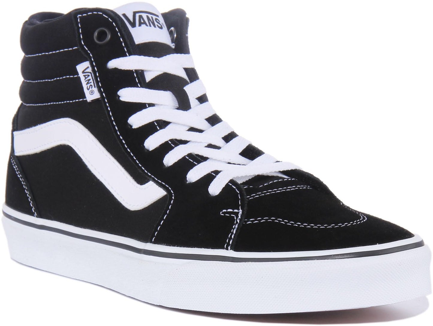 Vans Men's Filmore Hi Sneaker, (Suede/Canvas) Black/White, 11