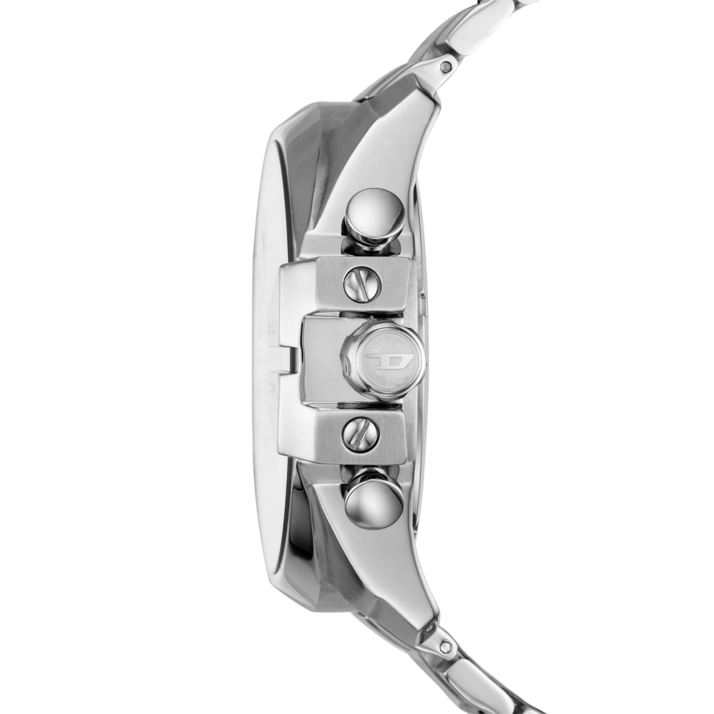 Diesel Mega Chief Stainless Steel Chronograph Men's Watch, Color: Silver (Model: DZ4417)