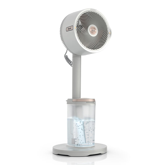 Shark FlexBreeze Pro Mist Fan — Indoor & Outdoor, Integrated Misting, Pedestal to Tabletop, Corded or Cordless, Up to 24-Hr Battery, Oscillating, White, FA302WH (2025 Release)