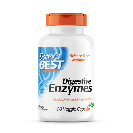 Doctors Best Digestive Enzymes, Supports Digestive Wellness, Non-GMO, Vegetarian 90 Veggie Caps